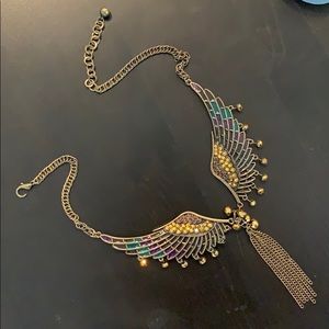 Feather Detail Statement Necklace